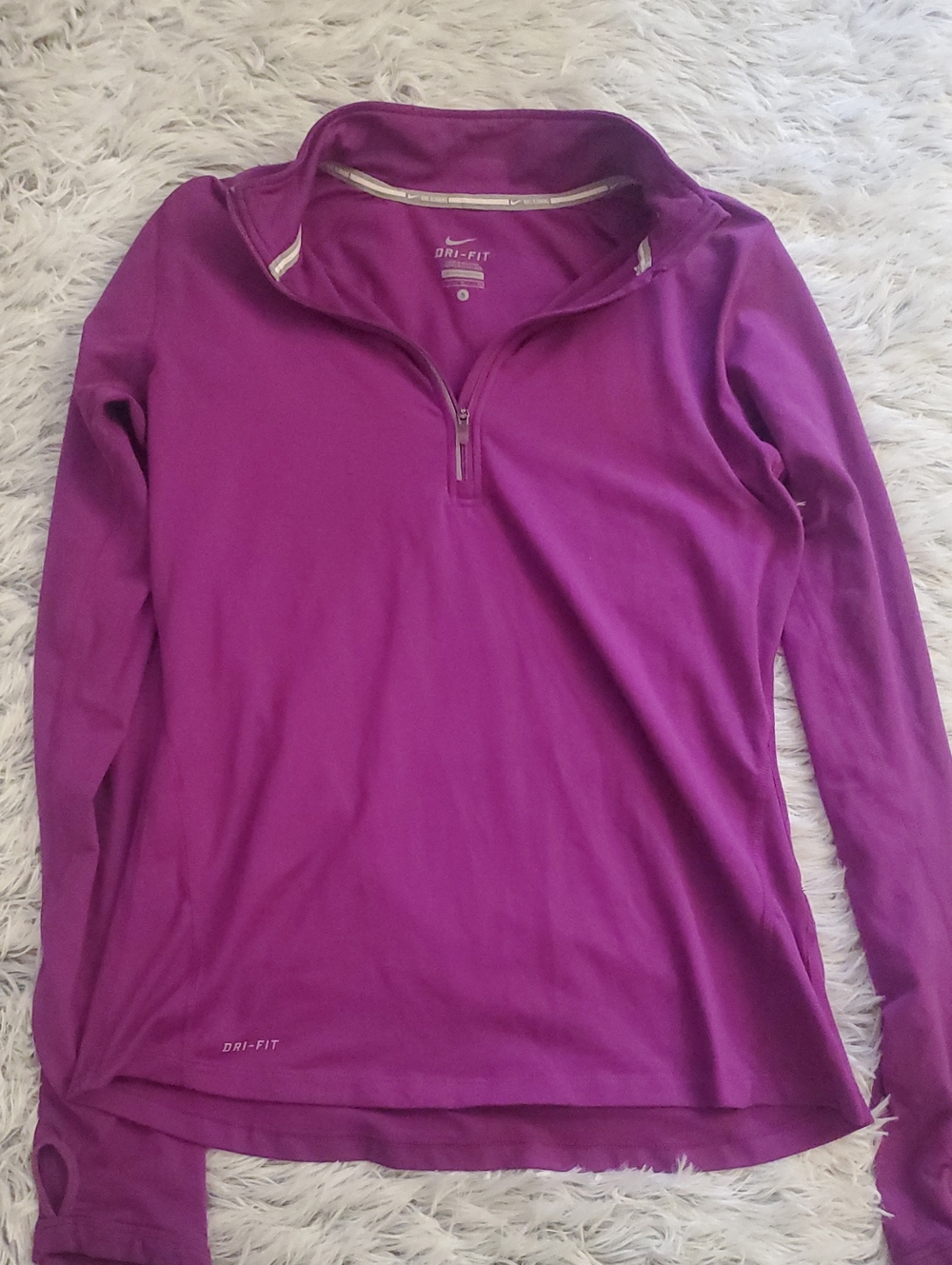 *Nike Dri-FIT Women's Long-Sleeve Quarter-Zip Sweater in Purple*